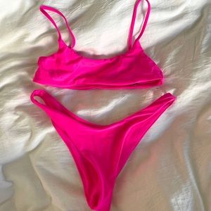 Hot pink bikini